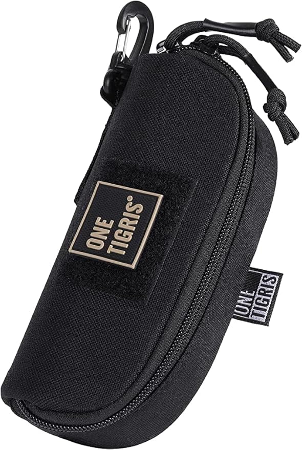 ONETIGRIS Hard Shell Sunglasses Case MOLLE Tactical Eyeglasses Pouch | Fits Most Regular Glasses, 1000D Nylon Glasses Case, Shockproof & Crush-Proof PP Liner, Inner Pocket, Two Way Zipper by OneTigris