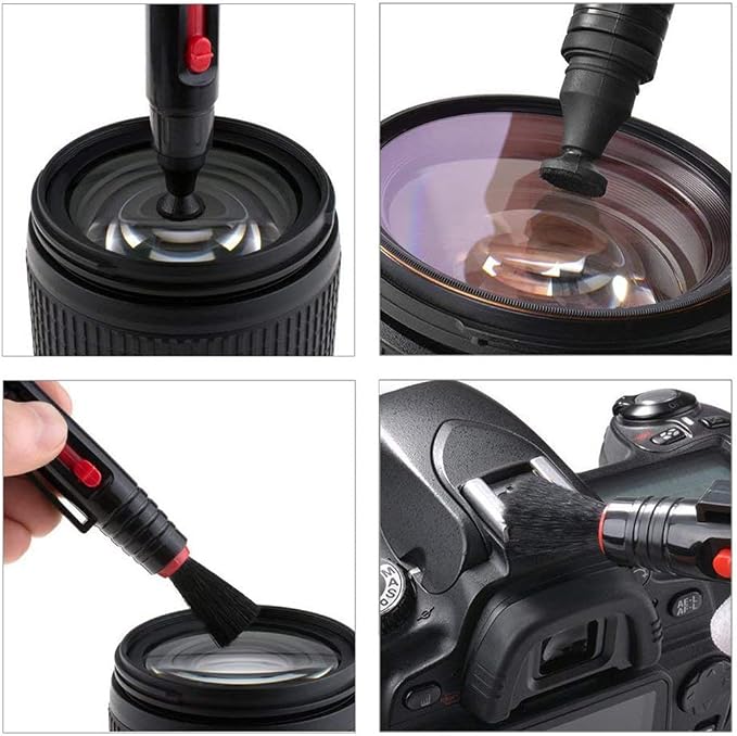 Camera Lens Cleaning Kit, Professional DSLR Lens Cleaning Tool with Waterproof Storage Bag, Air Dust Blower, Lens Cleaning Pen Brush, Cleaning Cloth, Empty Bottle, for DSLR Camera Cleaning Tool - Image 3