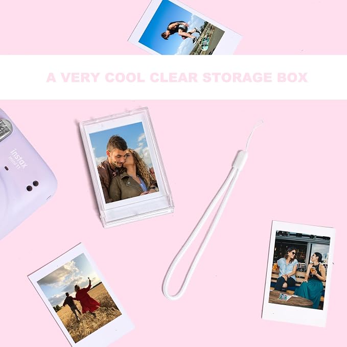 Picture Holder Storage Case for Fujifilm Instax Mini Film,3 inch Photo Pouch Instant Camera Film Accessories for Fujifilm Instax Mini EVO/40/90/12/11/9/8/7/7+/7s ect (1, Transparent) - Image 7