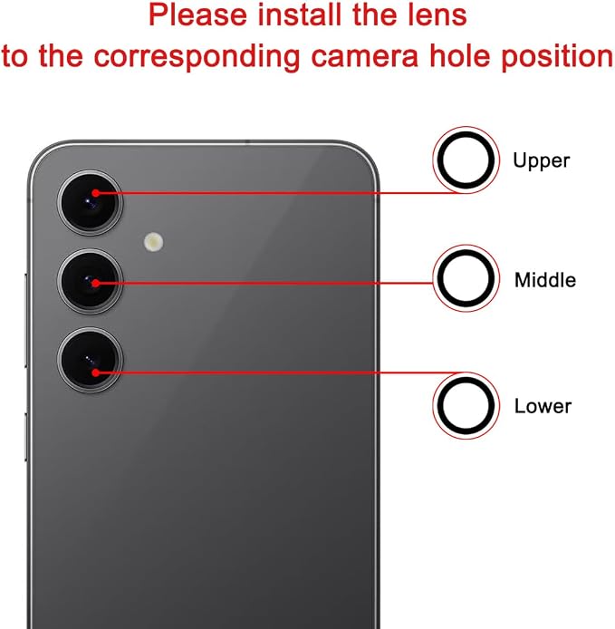 2 Sets Rear Back Camera Lens Glass Replacement for Samsung Galaxy S24 FE 6.7-inches with pre-Installed Adhesive and Reparing Toolkit - Image 6
