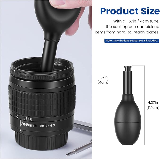 NEEWER 8 in 1 Lens Sucker Kit, IC Pick Up Vacuum Suction Pen | 7 Interchangeable Suction Cups, Lens Repair Tool for Repair and Cleaning, Watches, and Electronic Components - Image 3
