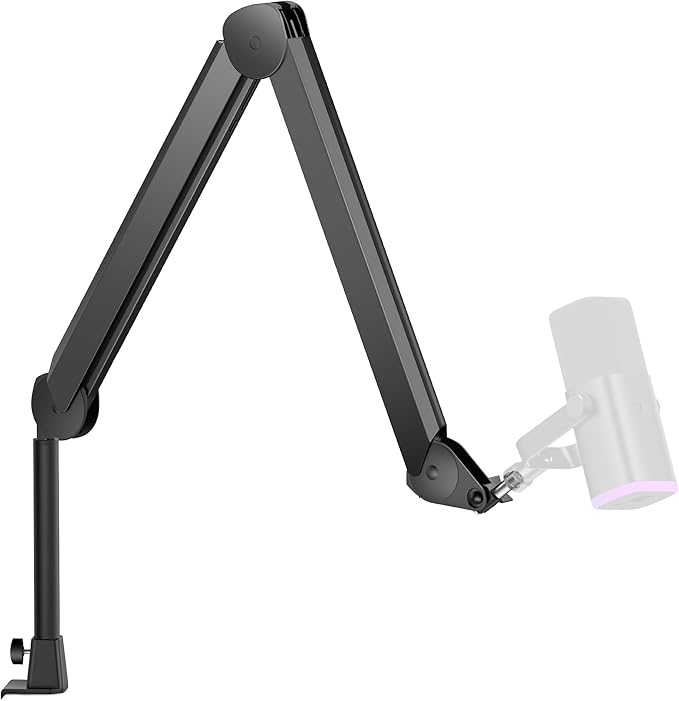 InnoGear Mic Arm Microphone Boom Arm Cable Management for Blue Yeti FIFINE | Desk Mount, Built-in Cable Channel, Extendable, Work with Shure, 3.5 lb Weight Capacity, Heavy-Duty, Easy-to-attach Clamp by InnoGear