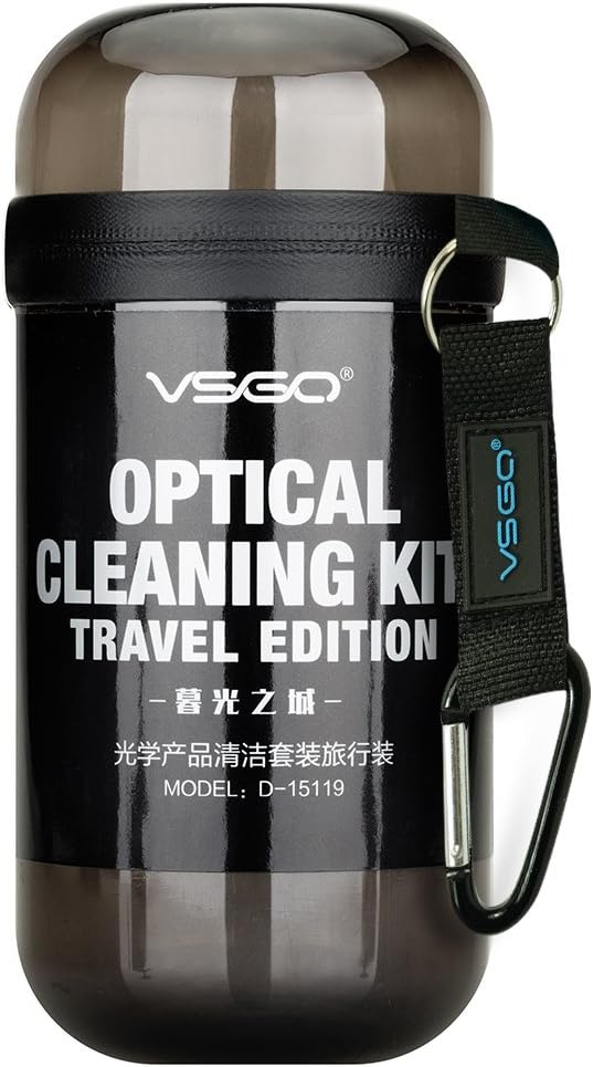 VSGO Camera Lens Cleaning Kits: Lens Cleaner, Lens Cleaning Pen, Microfiber Lens Cleaning Cloth, Air Blower, Wet Wipe, Suede Screen Cloth and Waterproof Bottle Container, Black (DKL-15) - Image 8