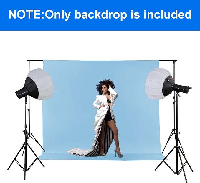 Joccun 7X10 FT Light Blue Backdrop Background for Photography,Polyester Backdrop Curtain Background Screen for Photography,Photoshoot,Video Recording,Studio(7X10ft,Light Blue) - Image 7