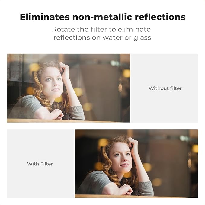K&F CONCEPT 52mm Clip-on CPL Phone Camera Lens Filter Kit | Circular Polarizer Polarizing Filter Compatible with iPhone 17 16 15 14 13 12 11 - Image 3