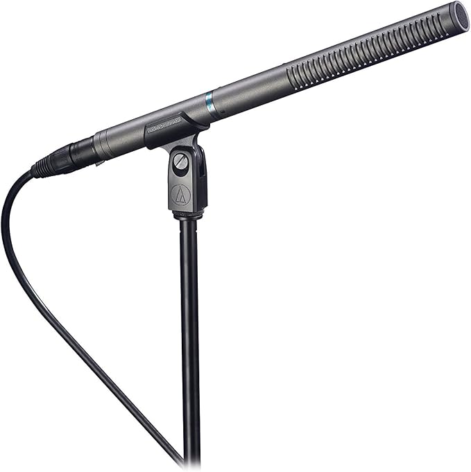 Audio-Technica AT897 Line/Gradient Shotgun Condenser Microphone | XLR-3M connector with supercardioid polar pattern and low-cut switch for video, broadcast and long-range audio by Unknown