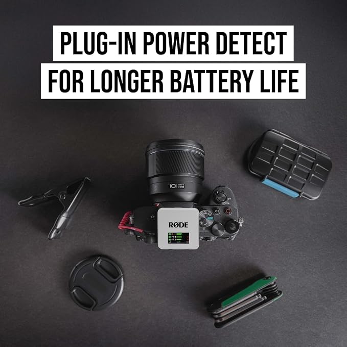 RØDE Wireless GO (Gen 3) – Compact Wireless Mic – Pristine Audio, 32-bit Float Recording, Automatic Level Control, for Phones, Cameras and Computers (White) | 32-bit Float Recording, Automatic Level Control, for Phones, Cameras and Computers (White) - Image 7