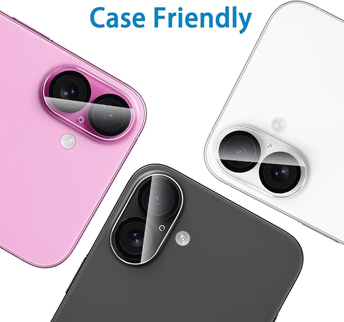 Dengduoduo Camera Lens Protector for iPhone 16 and 16 Plus 3 Pack, Tempered Glass, Ultra HD, 9H Hardness, Anti-Scratch, Case Friendly, Easy to Install [No Affect on Night Shots] - Image 7