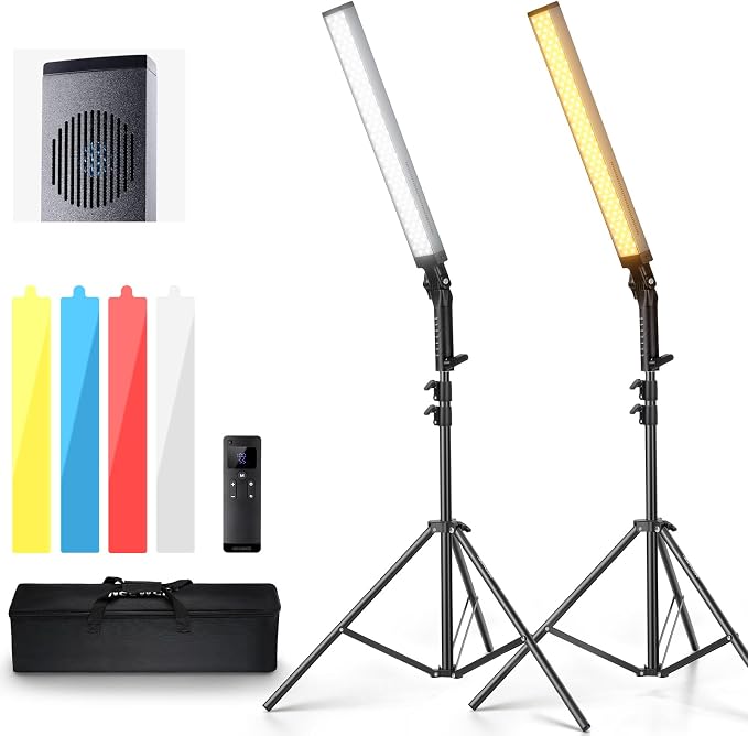 NEEWER Handheld 2.4G LED Video Light Stick Kit, Upgraded 40W Dimmable 3200K-5600K CRI97 with Stands/Filters/Carry Bag for Gaming Photography YouTube TikTok Video Recording, BH20B Ultra by Neewer