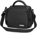 CADeN Compact Camera Shoulder Crossbody Bag Case Compatible for Nikon, Canon, Sony SLR/DSLR Mirrorless Cameras and Lenses Waterproof(1.0 S, Black) by CADeN