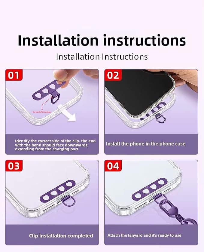 Phone Wrist Strap Lanyard Hand Wristlet with 360° Rotating Clip Stainless Steel Tether Buckle Finger Grip Strong Durable Anti-Tangle Universal for iPhone Camera Keychain Travel Stylish Pink - Image 8