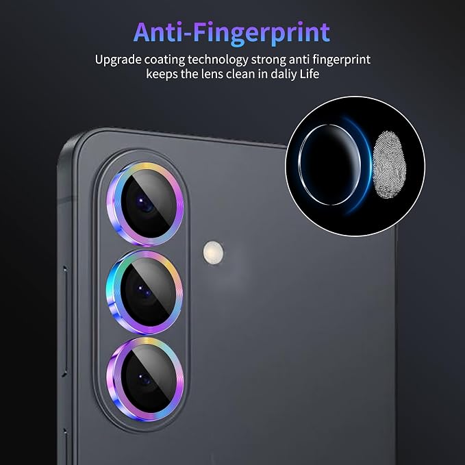 Camera Lens Protector for Samsung Galaxy S26 Plus/S26+,1 Pack | Tempered Metal Glass Camera Cover, HD Clear Anti-Scratch Lens Screen Protector Film,Case Friendly,Colorful Titanium - Image 6