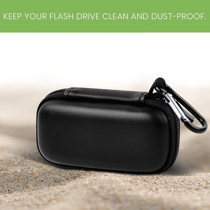 USB Flash Drive Case, SD Card/Thumb Drive/Memory Cards Holder, Bag Only | SDXC/SDHC Storage, Electronic Accessories Organizer for SanDisk / for Samsung, for Students/IT/Office/School/Travel, Black - Image 7
