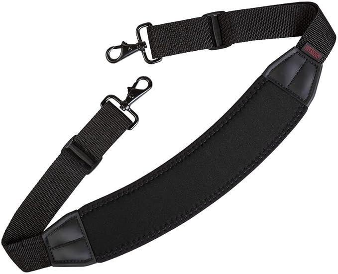 OP/TECH USA SOS Curve Padded Strap – Adjustable, Comfortable Replacement for Bags, Cameras, or Laptops – Ideal for Travel or Daily Use – Black - Made in USA by OPTECHusa