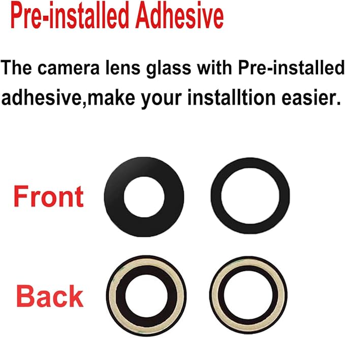 LEAFE for iPhone 16/iPhone 16 Plus Camera Lens Replacement | 2 Set OEM Original Back Rear Camera Lens Glass Replacement Kit for iPhone 16/16 Plus with Pre-Installed Adhesive - Image 2