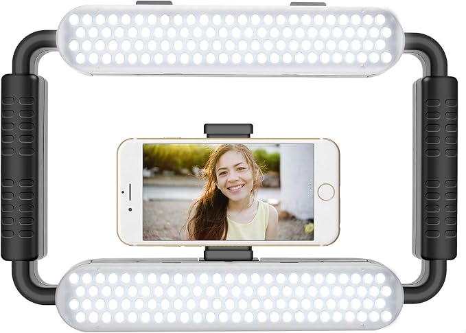 GVM Great Video Maker LED Ring Light 5600K Selfie Light, Smartphone Video Rig & Phone Video Stabilizer for Camera, Smartphone, Makeup, YouTube Setup, Self-Portrait Shooting with Bluetooth by GVMGreatVideoMaker