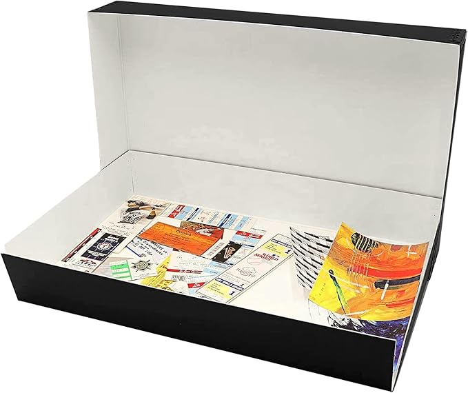 Lineco Drop Front Archival Storage Box, 11.75x18.25x3 in, Black, 2 Pack | Acid-Free with Metal Edge, Preserves Picture Longevity, Organize Photos, Newspapers, Prints, Documents, Crafts, DIY - Image 7