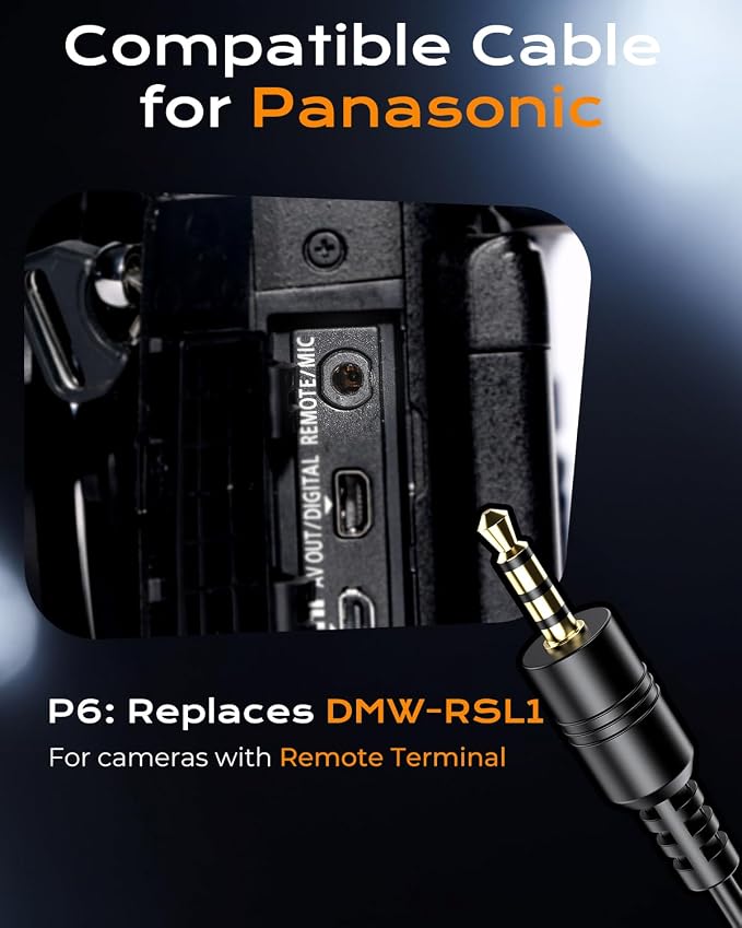 for Panasonic LUMIX Camera Rechargeable Remote Shutter Release | Wireless Remote Control for LUMIX S1II/S1IIE/S1RII/GH7/GH4/G9 II/G97/G7/G97/BS1H/BGH1/S1H/FZ1000 II, No Disposable Batteries - Image 7