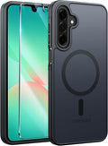 FNTCASE for Galaxy A26 5G Phone Case, Fit for Magsafe, Screen Protector | Translucent Matte, 14FT Military Grade Drop Protection, Slim Shockproof Protective, for Samsung A 26 4G Cover, Black by FNTCASE