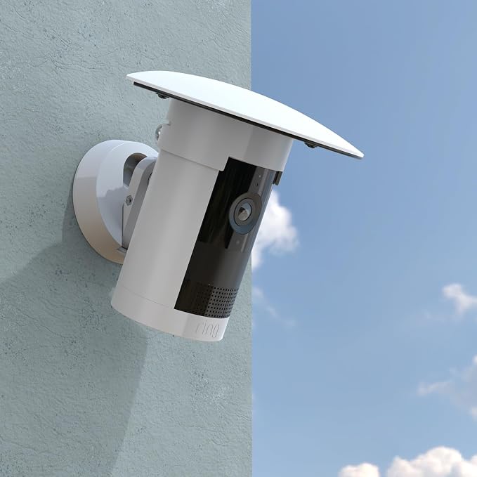 Sun & Rain Shade Cover for Ring Outdoor Cam Plus, White | Plastic protective visor, adds extra protection, shields camera from rain, snow, sunlight & bird dropping, easy installation - Image 4
