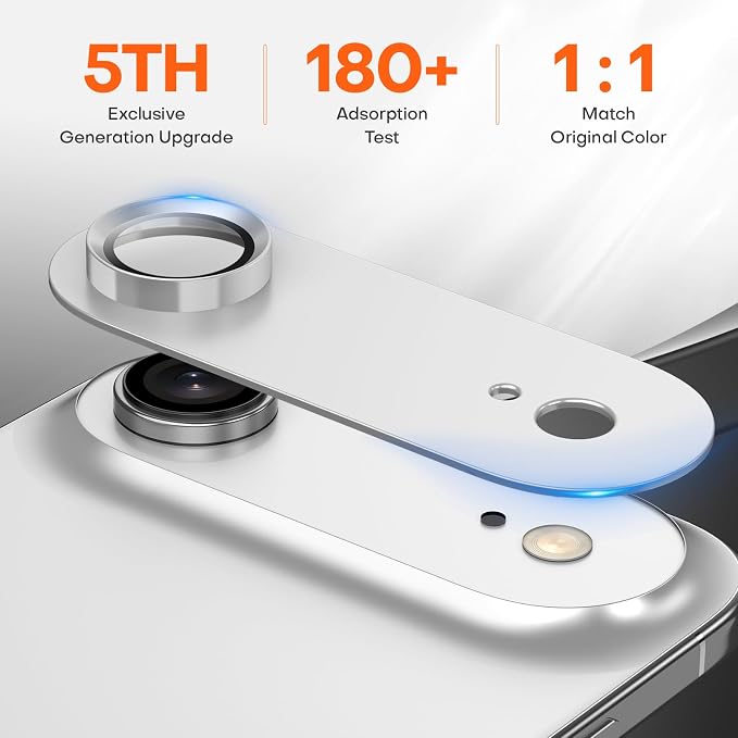 for iPhone Air Camera Lens Protector-Cloud White | Aluminum Alloy, Tempered Glass Camera Cover, Nano Reinforced Adhesive, Accessories, Anti-Drop, Anti-Scratch, Case Friendly - Image 3