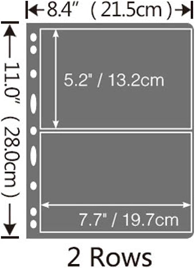 MUDOR Stamp Pages for Stamp Collection Album Binder Book, 10 Sheet 2 Row | 2 Pocket Stamp Sleeves for Collectors ,Stamp Collecting Sheets Supplies,Professional Pack - Image 3