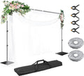 EMART Backdrop Stand Heavy Duty 10x10ft Adjustable Pipe and Drape Stand | Photo Backdrop Stand for Party Photography Wedding Birthdy Dispaly Event Festival Decorations Balloon Exhibition Photo Booth by EMART