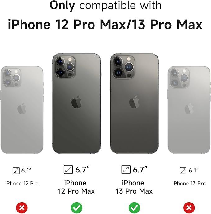 SURITCH for iPhone 13 Pro Max/12 Pro Max Case with Magnetic Camera Slide Cover and Adjustable Kickstand, Compatible with MagSafe, Shockproof Bumper Case Slim Protective Cover 6.7 Inch, Black - Image 2