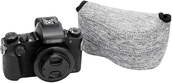 Neoprene Camera Sleeve Case for Sony ZV-E10 II +16-50mm Kit Lens LX100 II | 6mm thick Neoprene, for Sony a6100/a6400 +16-50mm Lens, G1X Mark III. Anti Scratch. Touch-fastening flap. without strap - Image 2