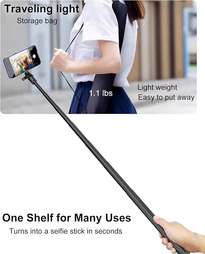Golf Monopod Selfie Stick with Magnetic Phone Holder Mount - 57" Metal Pole Golf Phone Holder for Record Swing, Putting, Golf Training Aid, Tripod for iPhone 16 15 Compatible with Magsafe - Image 8