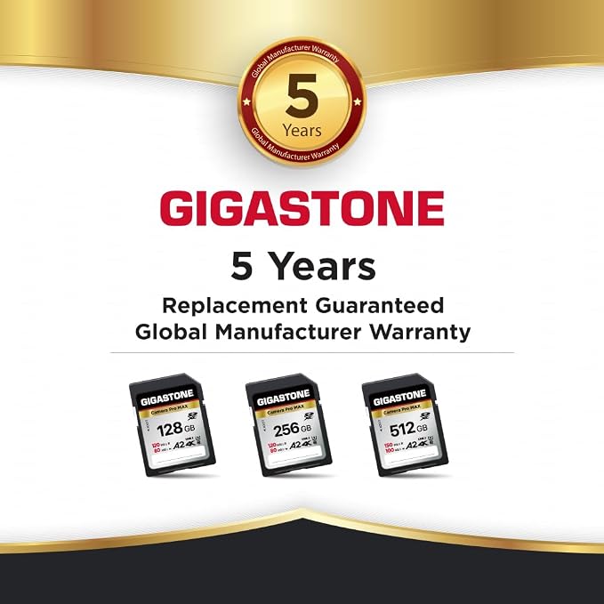 【5-Years Data Recovery】GIGASTONE 128GB SD Card 2-Pack 4K Camera Pro MAX, UHS-I A2 4K SDXC Memory Card High Speed 4K UHD Video Speed up to 160MB/s Compatible with Kodak Digital Camera with 2 Mini cases - Image 8