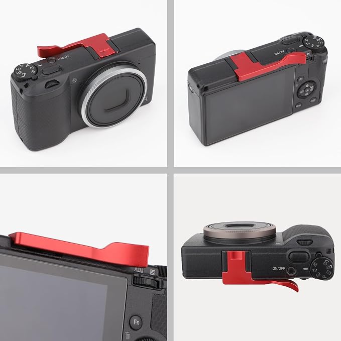 Haoge THB-GR3R Metal Hot Shoe Thumb Up Rest Hand Grip for RICOH GR III GRIII X GR3 GR3X GR IV GR4 Camera Red - Image 5