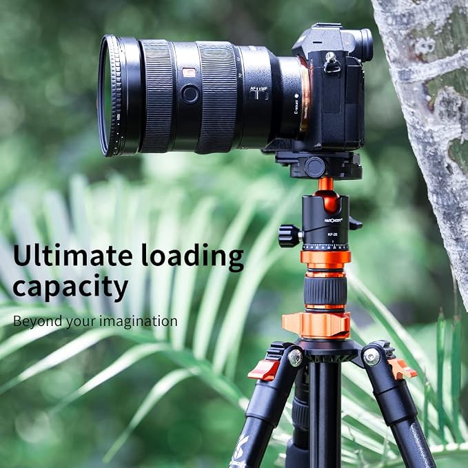 K&F Concept 25mm Metal Tripod Ball Head 360 Degree Rotating Panoramic with 1/4 inch Quick Release Plate Bubble Level for Tripod Monopod Slider Camera Camcorder up to 18 pounds/8 kilograms BH-25 | 360 Degree Rotating Panoramic, 1/4 inch Quick Release Pl... - Image 7