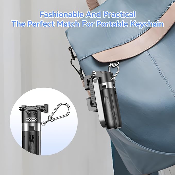 Retractable Mini Tripod for Cell Phone, Portable Selfie Stick Travel Phone Tripod with Remote Control Cell Phone Holder, Sturdy & Stable Adjustable Multi-Angle Shot Selfie Stick for Video Recording - Image 8
