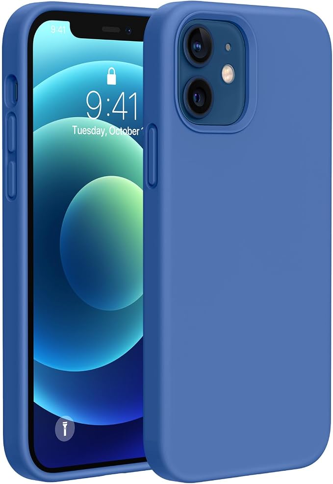 Miracase Silicone for iPhone 12 Case and iPhone 12 Pro Case, Sky Blue | Liquid Silicone Gel Rubber Shockproof Drop Protection Phone Case for iPhone 12/12 Pro 6.1 inch by Miracase
