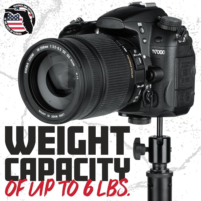 Gator Frameworks Camera Mount Mic Stand Adapter (GFW-MIC-CAMERA-MT) | Ball-and-Socket Head, Standard 1/4-20 Camera Threads, 360-Degree Rotation, 180-Degree Tilt - Image 5