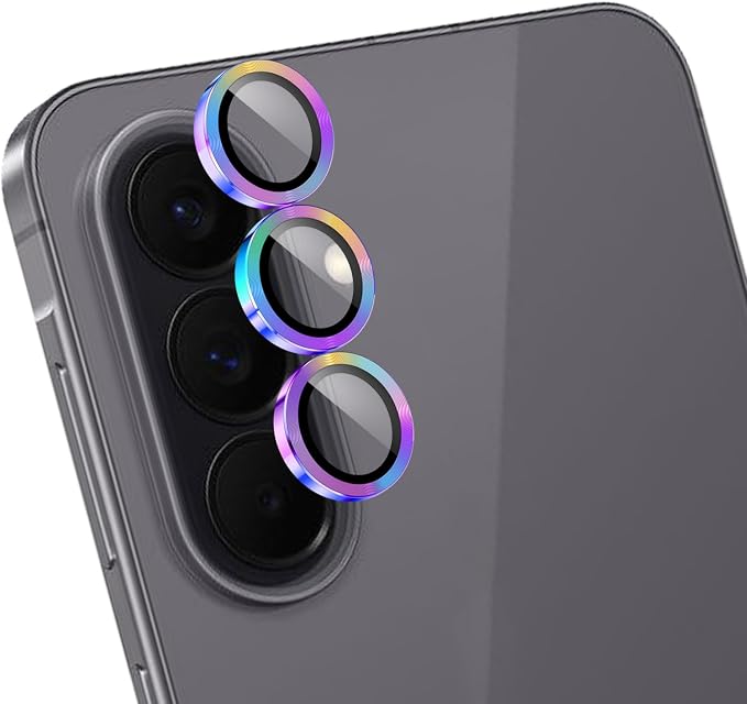 Camera Lens Protector for Samsung Galaxy A57/A37 5G,1 Pack | Tempered Metal Glass Camera Cover, HD Clear Anti-Scratch Lens Screen Protector Film,Case Friendly,Colorful Titanium by Unknown