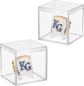 2 Pack Championship Ring Display Case, Clear Acrylic Memorabilia Stand Cube Ring Holder Dust Protection Transparent Storage Box for Sports Baseball Basketball Fan Souvenir Protection Supplies by Hxezoc