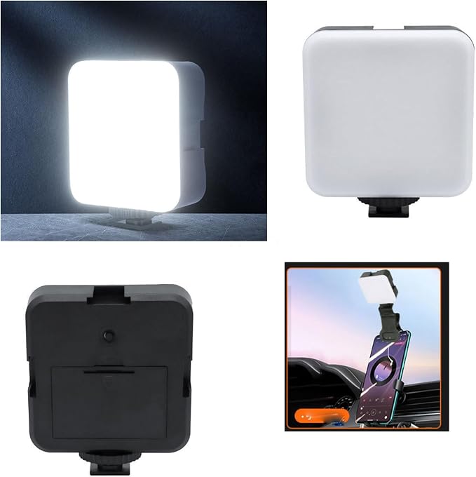 Selfie Light Clip Replacement LED Head 5600K White Lights 5W Mini Panel with 1/4'' Screw Socket for Portable Fill Light Attachement Camera DSLR Video Photo Phone Tablet Selfie Vlog Laptop - Image 5