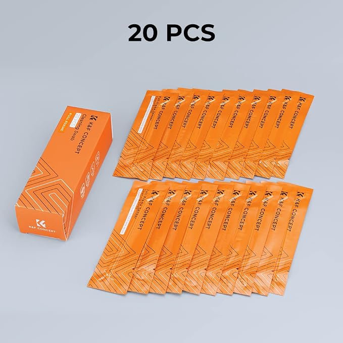 K&F CONCEPT Full-Frame Sensors Cleaning Swabs X20,for DSLR CCD CMOS | 24mm,Vacuum Sealed, Soft and Flexible, Smooth and Lint-Free,Precision Cleaning,for Nikon Sony Canon Camera Clean,MA01 - Image 7