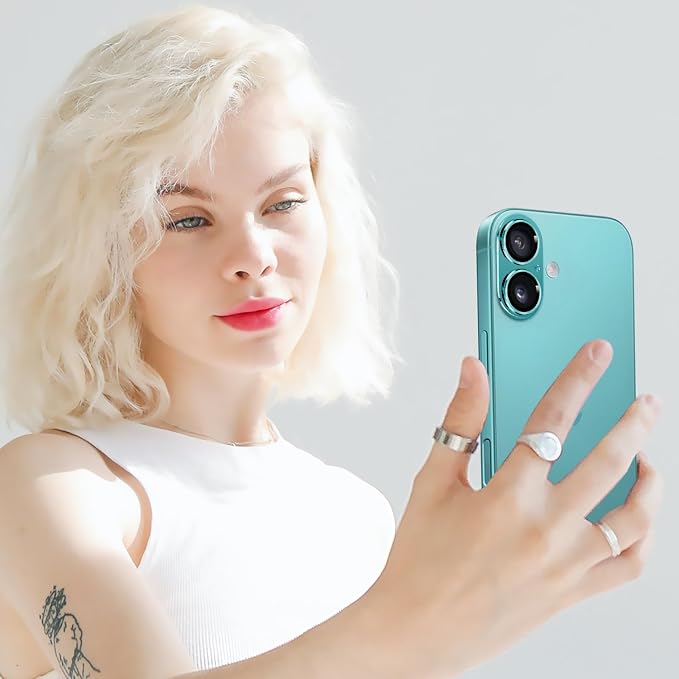 Compatible with iPhone 16 and 16 Plus Camera Lens Protector, Anti-Scratch Tempered Glass Metal Camera Screen Protector Shockproof Full Protective Lens Cover - Image 7