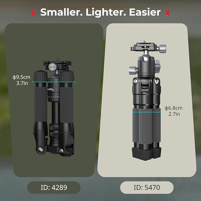 SmallRig VT-20Pro 21.2"/ 53.8cm Mini Tripod for Camera and Phone, Aluminum Alloy Small Desktop Tripod with 360° Ball Head, Table tripods Load Up to 11lb / 5kg - Image 7