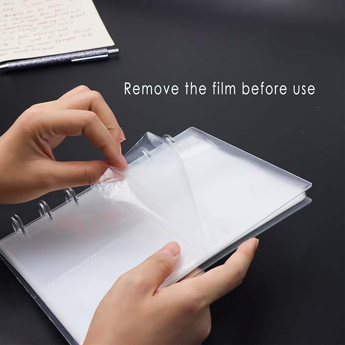 Clear Discbound Pocket Sleeves 7 Disc Sheet Protectors 20 Inner Pages PP 2.6x3.5 Pockets PET Cover Photo Card Protector Binder Album (4 Pocket - 7 Disc) - Image 4