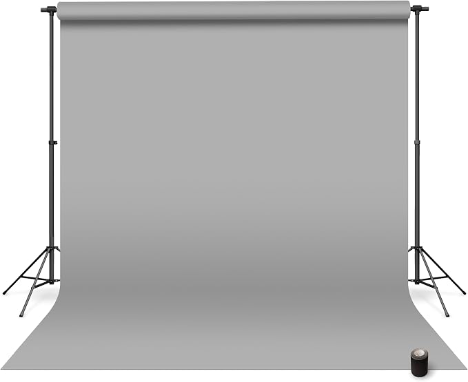 Denny Mfg Seamless Paper Backdrop for Photoshoot, Oyster Grey, 86in x 36ft | Photoshoot backdrop, Matte Finish for Portraits, Product Photos and Video Shoots, with Free Roll Gaffer Tape (2 in x 13 ft) by DennyManufacturing