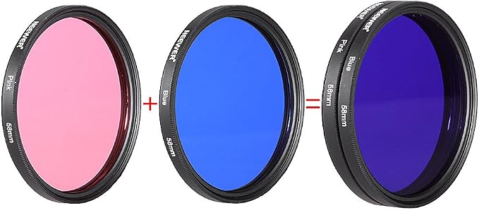 NEEWER 9PCS Full Color Lens Filter Set, 58mm Resin Lens Filters with Red, Orange, Blue, Yellow, Green, Brown, Purple, Pink, Gray Color Available with 2 Pouches, Camera Lens Accessories - Image 4