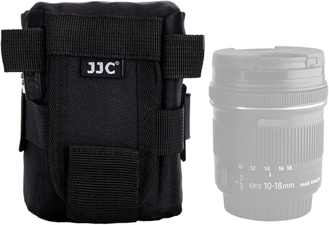 JJC Premium Camera Lens Case for Fuji XC 16-50mm, XF 18-55mm Lens | for Nikkor AF-S 50mm/18-55mm Lens, Canon EF 50mm/18-55mm Lens,water-resistant, 10mm Thick foam, Fits lens ≤2.95 x 3.93" - Image 7