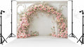 Kate 10×8ft (3×2.5m) White Plaster Line Wall Backdrop Photography Arched Flower Door Indoor Birthday Girl Party Party Wedding Maternal Portrait Background Photography Studio Props Photos Videos by KateBackdropforPhotography