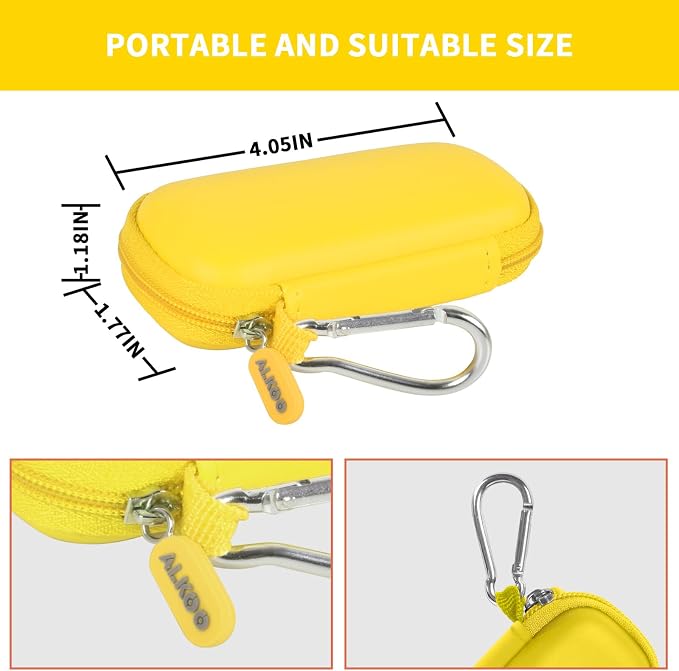 USB Flash Drive Case, SD Card/Thumb Drive/Memory Cards Holder, Bag Only | SDXC/SDHC Storage, Electronic Accessories Organizer for SanDisk / for Samsung, for Students/IT/Office/School/Travel, Yellow - Image 3