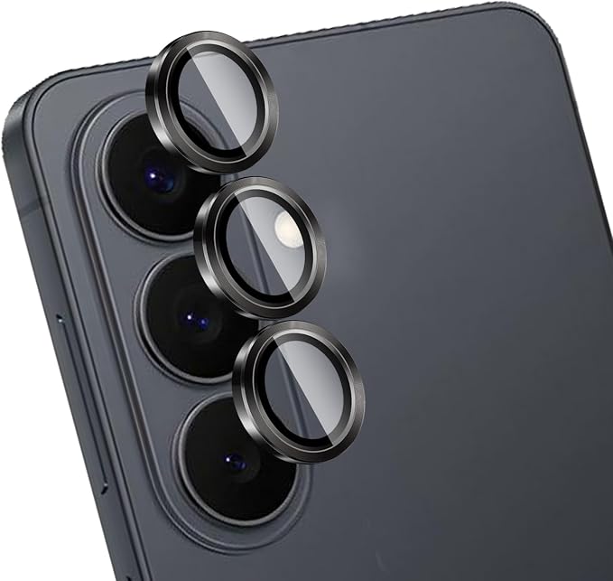 Camera Lens Protector for Samsung Galaxy S26 Plus/S26+,1 Pack | Tempered Metal Glass Camera Cover Film,HD Clear,Anti-Scratch Lens Screen Protector Film,Case Friendly,Black Titanium by Unknown
