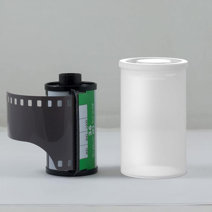 Film Canisters with Caps, Film Canisters, 35mm Case, White, 8oz, 60 Pack | Houseables Containers with Lids, Cannister for Rockets, Empty Camera Reel Holder, Coin Storage, Plastic, Bottle, 2"x1", Bulk - Image 2